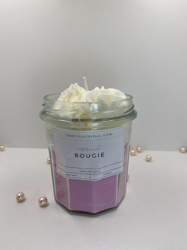 BOUGIE ROSE 450g 